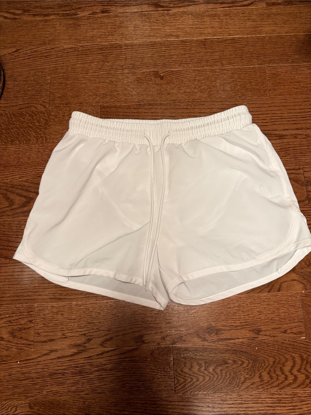 Ideology White Drawstring Athletic Shorts